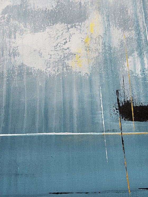 Azure Resonance diptych set gold blue