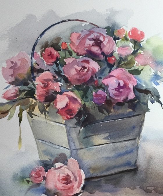 Basket of roses