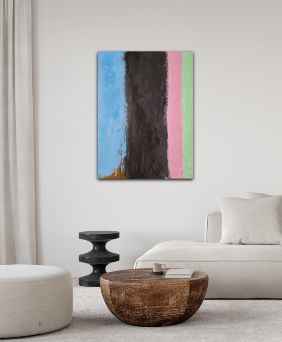 Abstract Acrylic Painting By Joyce Fournier, 30 X 40", Homage To Matisse I, Original Artwork