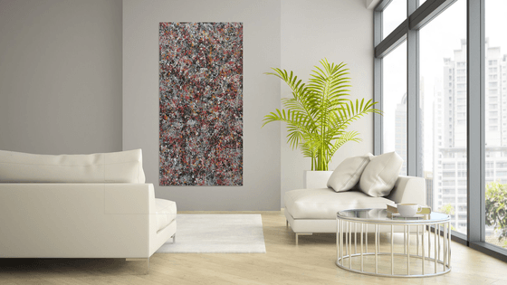 Modern JACKSON POLLOCK style ACRYLIC on CANVAS by M.Y.