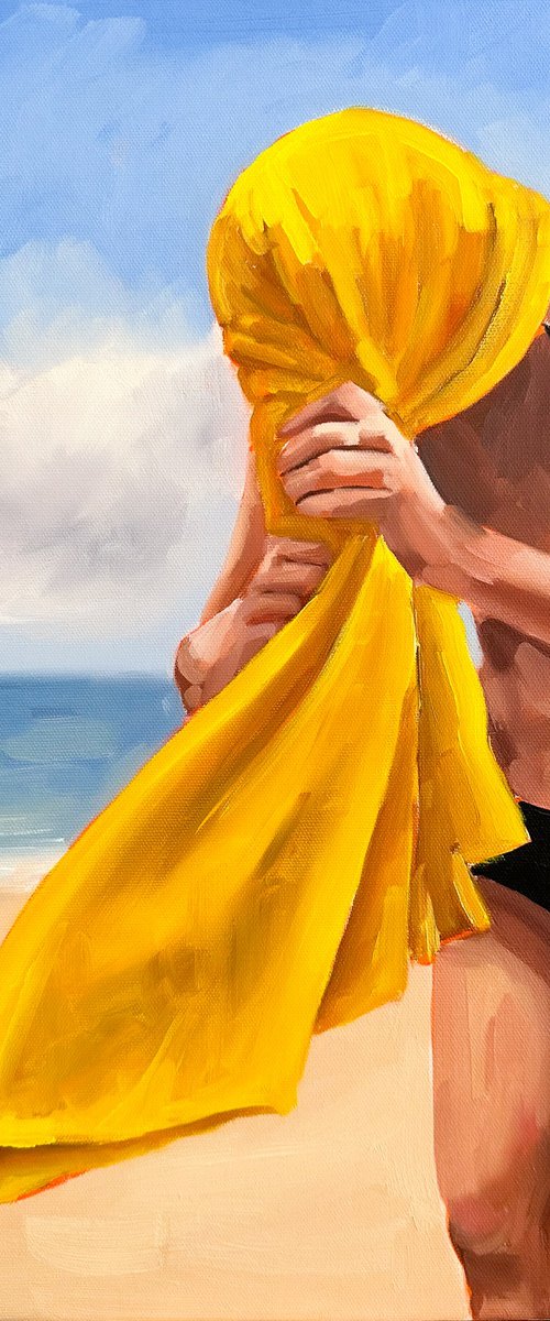 Girl on California Beach by Daria Gerasimova