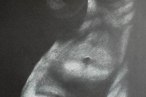 Dry Pastel Nude Study.