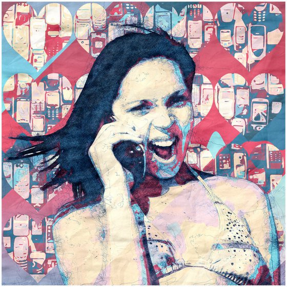I Just Called To Say I Love You - Pop Art Modern Poster Stylised Art