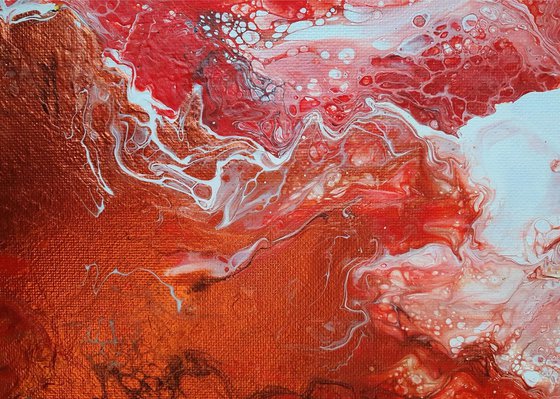 Fluid RED Flame Abstract