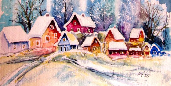 Frozen village
