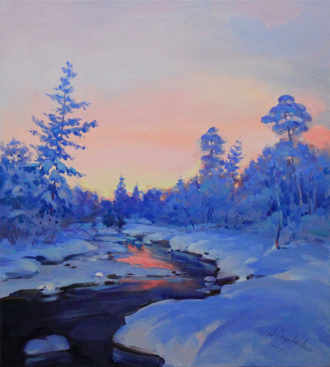 Winter in blue by Alisa Onipchenko-Cherniakovska