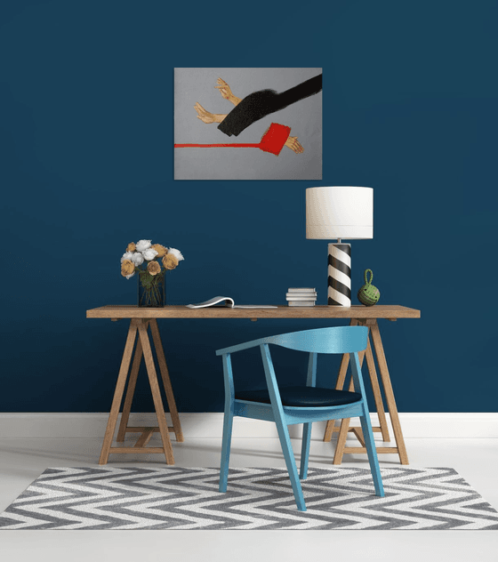FIND ME - RED LINE PAINTING