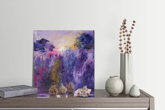 Landscape in purple tones