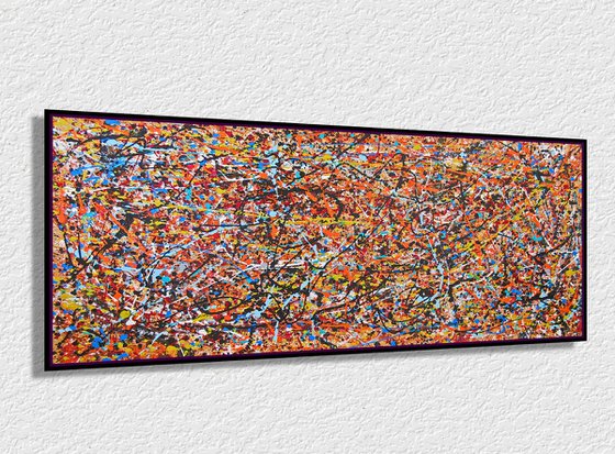 AUTUMN WITH POLLOCK,  XL,  framed