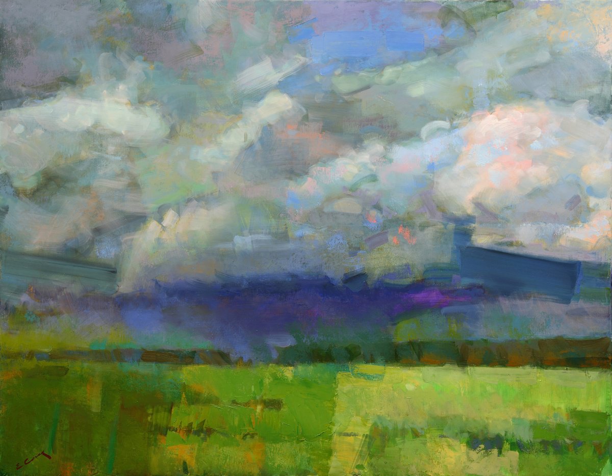 Expressive Oil Painting , Before The Storm By Eugene Segal, 48 X 36, Artwork For Sale On Artfinder