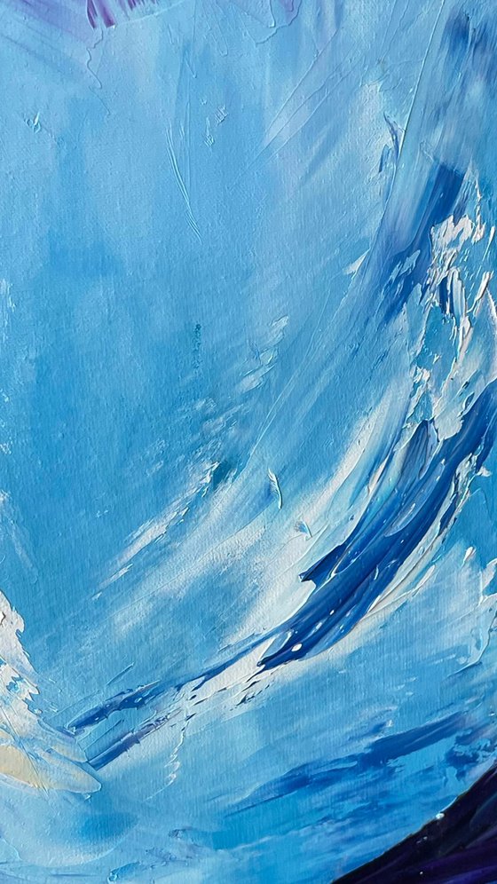 Cloudy sunset, 50x70 cm