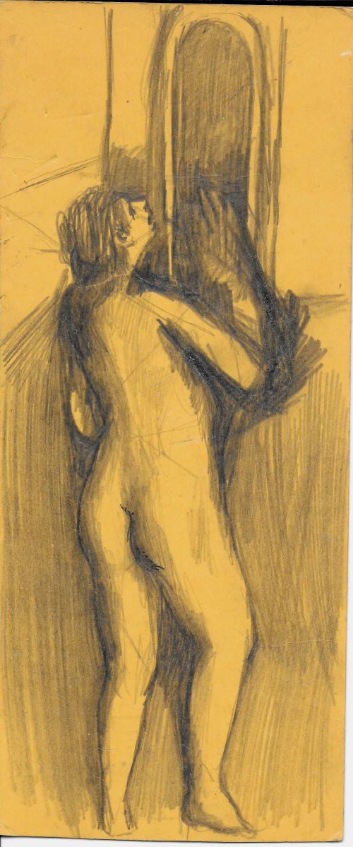 Nude Calling, 9x23 cm by Frederic Belaubre