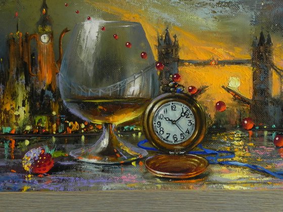 "Time to meet" Original art Oil on canvas Contemporary home decor