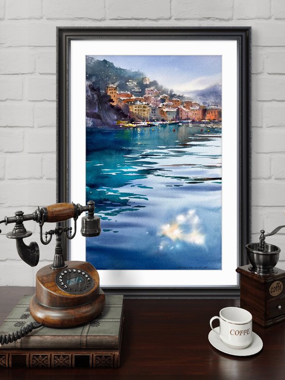 Blue Italian Morning. Camogli