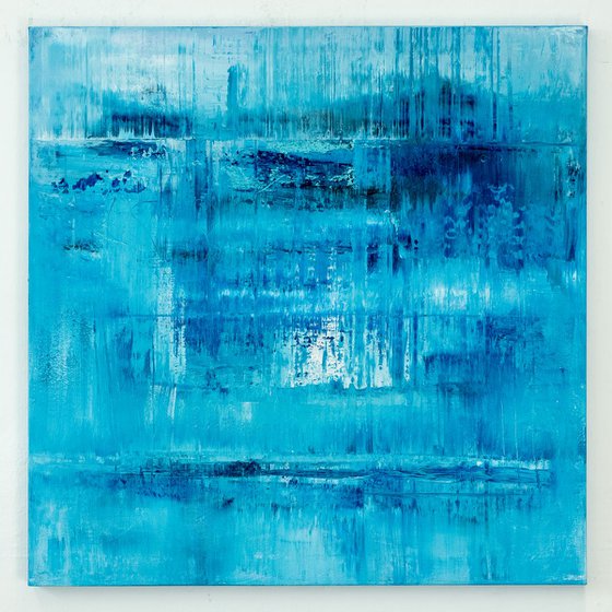 Blue abstract painting AW623