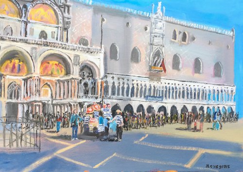San Marco, Venice an original oil painting by Julian Lovegrove Art