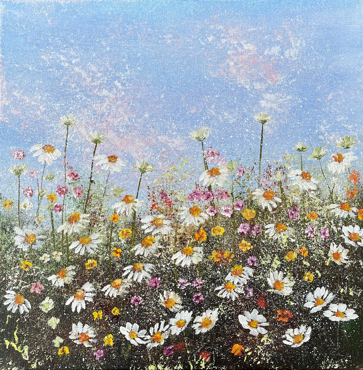Best meadow flowers - original flowers meadow hot summer gift by Tanja Frost