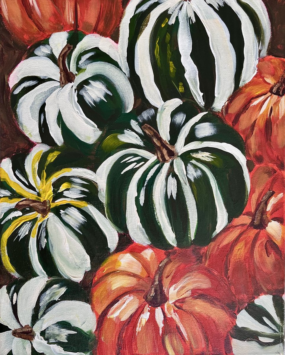 Pumpkins By Dal Kaur, 11 X 14, Artwork For Sale On Artfinder