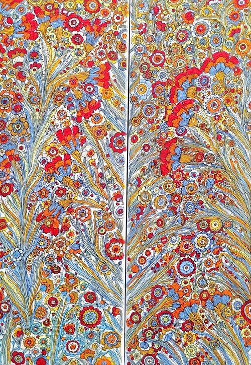 A flower diptych by Tetiana Osadchuk