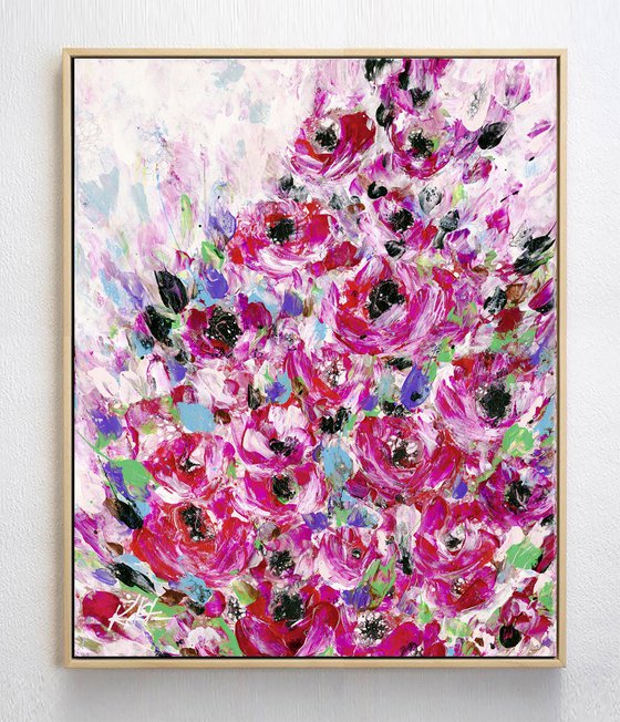 Floral Bliss 20 - Floral Painting by Kathy Morton Stanion