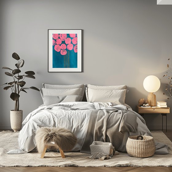 Pink Floral Painting