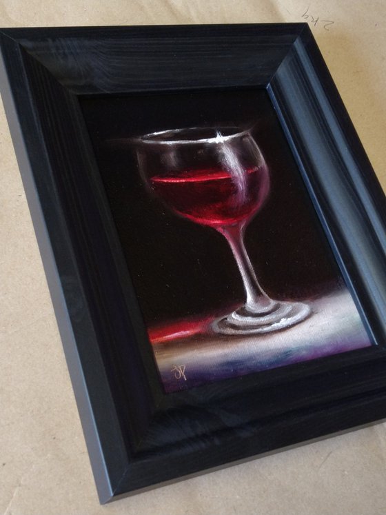 Glass of Red, still life