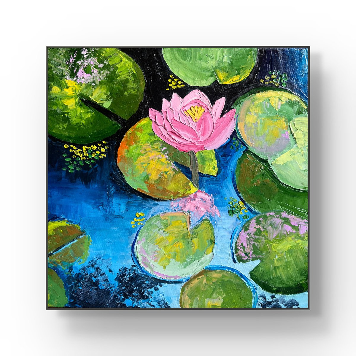 Impressionistic Botanical Painting By Amita Dand, 12 X 12, Galaxy Of Love, Original Artwork