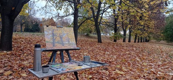 Golden maples in Kolomenskoye