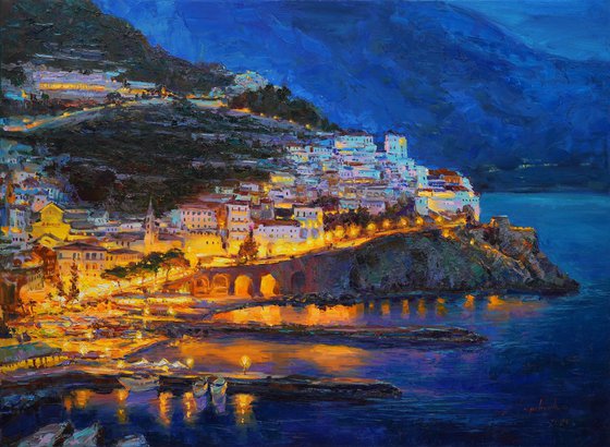 Evening life on Amalfi Coast