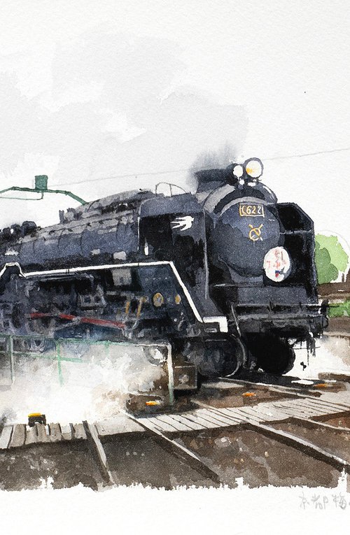C62 2 Steam Locomotive at Umekoji by Masato Watanabe