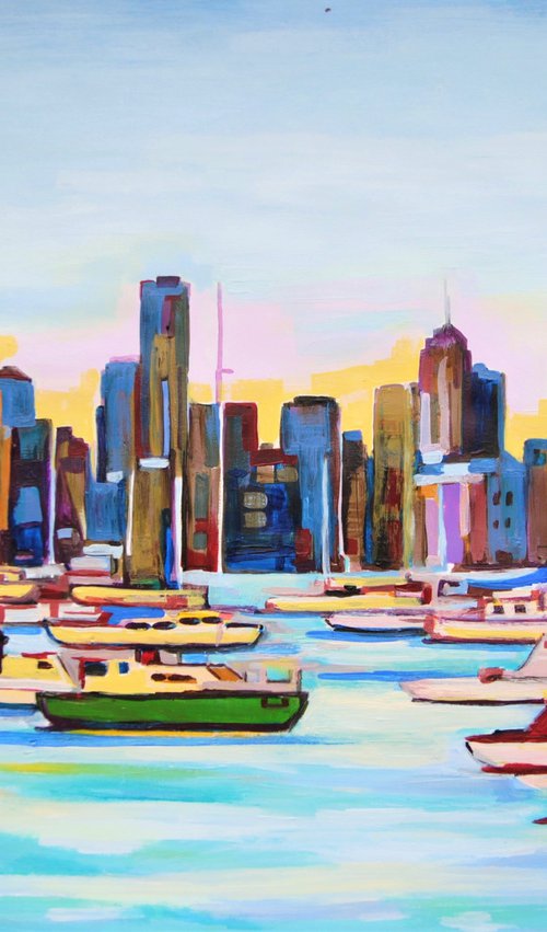 Seascape Melbourne / 100 x 70 cm by Alexandra Djokic