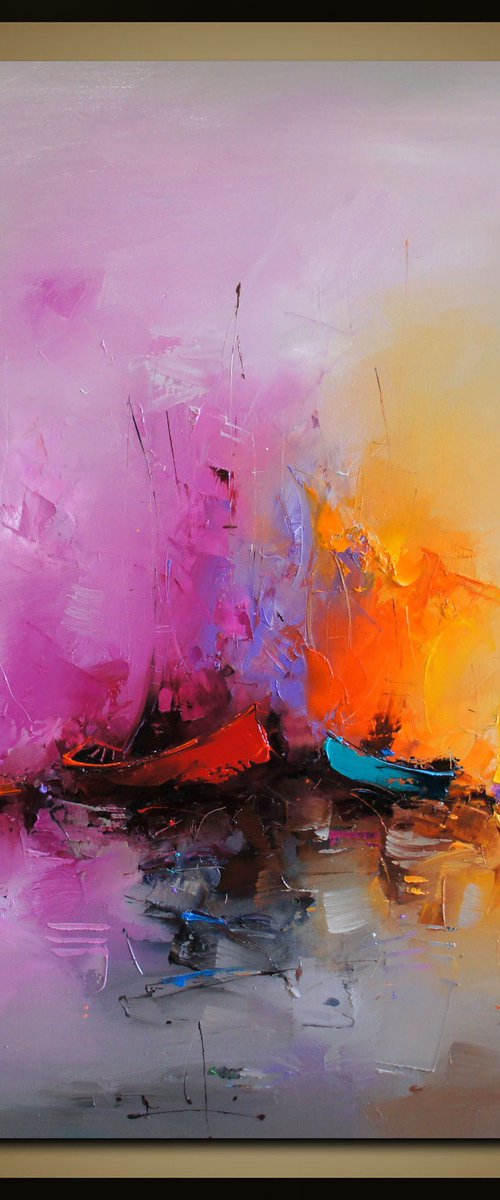 Purple day in harbour by Stanislav Lazarov