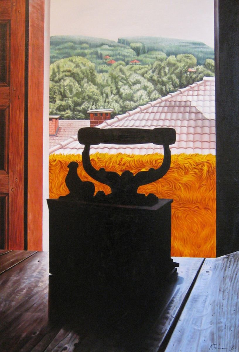Still Life with an Old Iron by Alexander Titorenkov