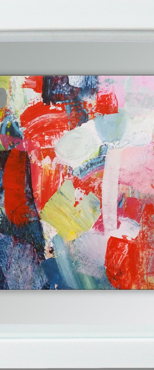 Poetry #3-  Framed ready to hang original abstract by Carolynne Coulson