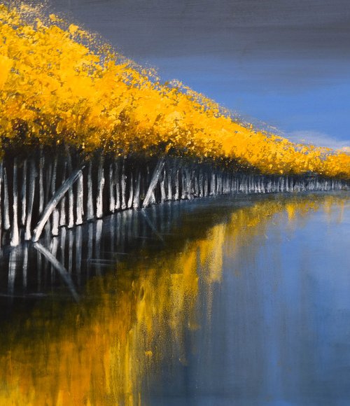Autumn's Mirror II - Water and Trees  Series by Danijela Dan