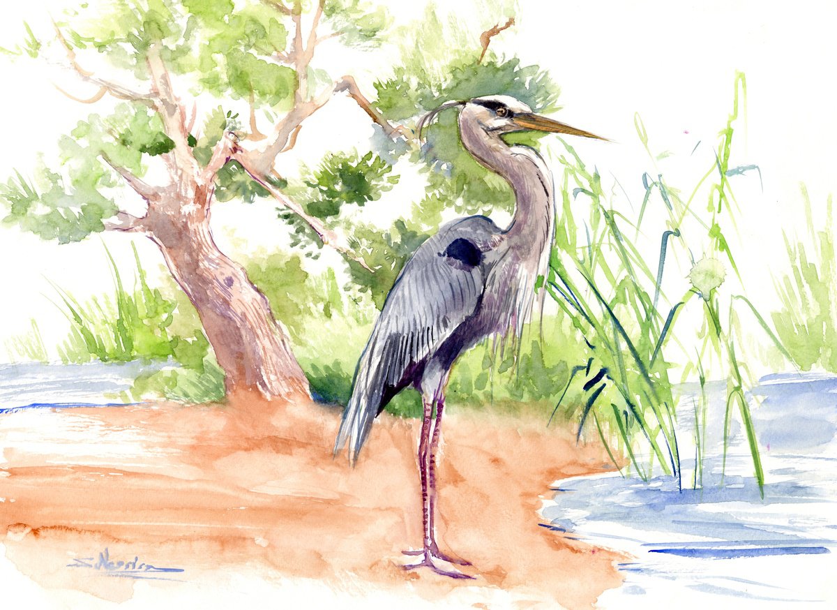 Blue Heron by Suren Nersisyan