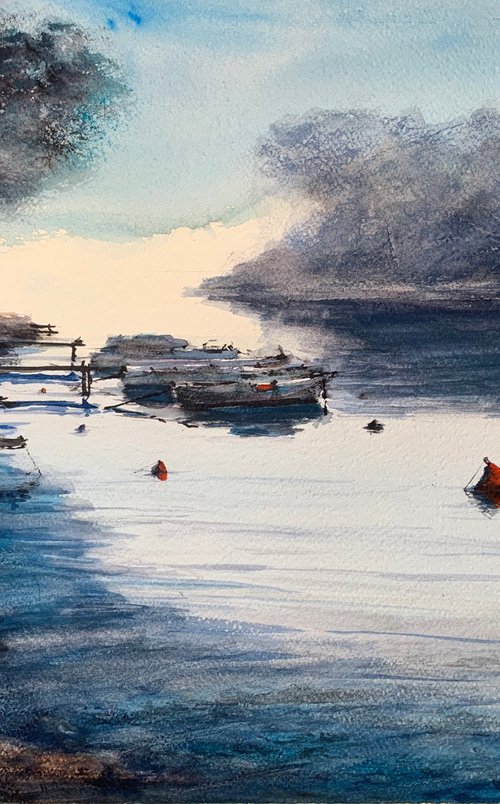 Calm morning in Croatian seaside by Tihomir Cirkvencic