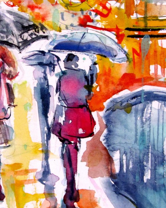 Rain in the city