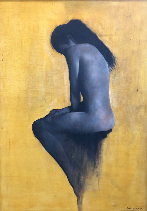 Girl on Stool (Oil) by Patrick Palmer