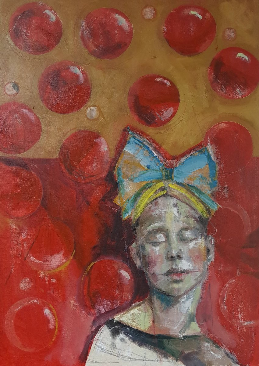 Expressive Painting , Cherry Tom By Lee Jenkinson, 20 X 28, Artwork For Sale On Artfinder