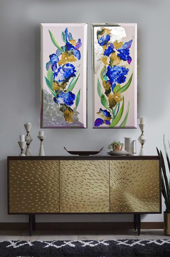 Irises Paintings, Set of 2