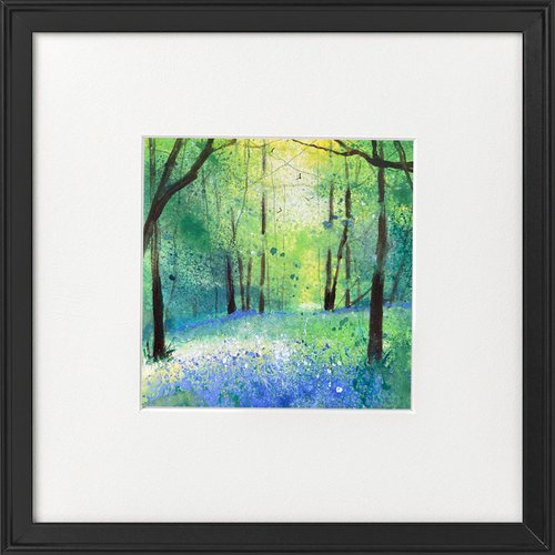 Seasons -  Spring First Flush of Bluebells Framed by Teresa Tanner