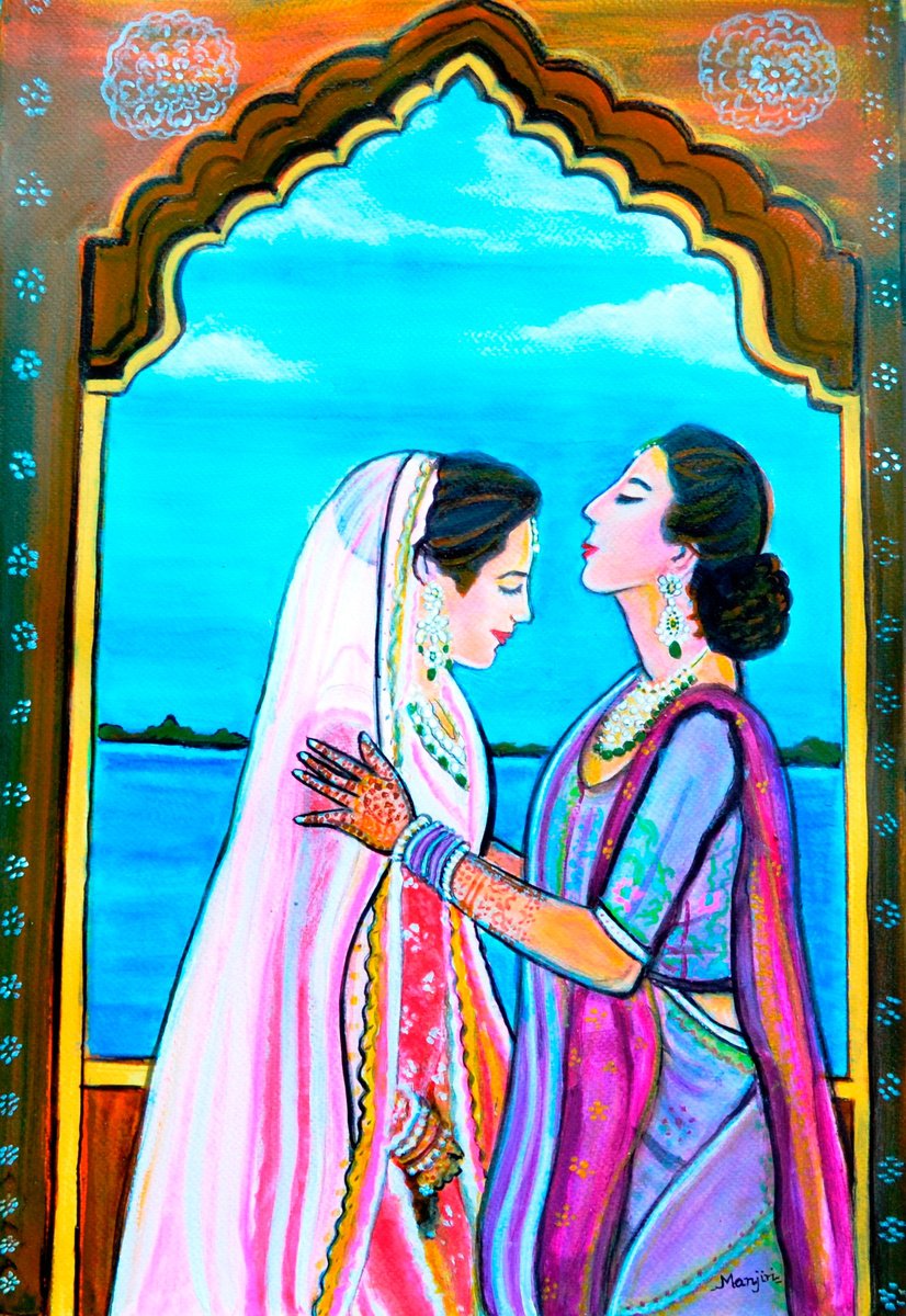 Indian Bride and mom wedding day by Manjiri Kanvinde