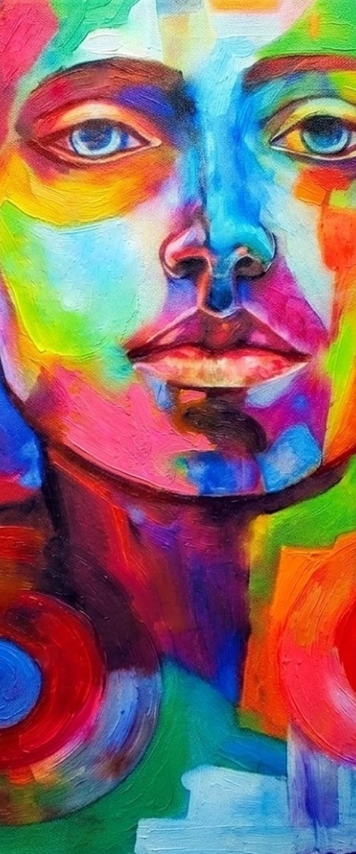 "Vibrance" - Abstract Portrait by Helena Wierzbicki