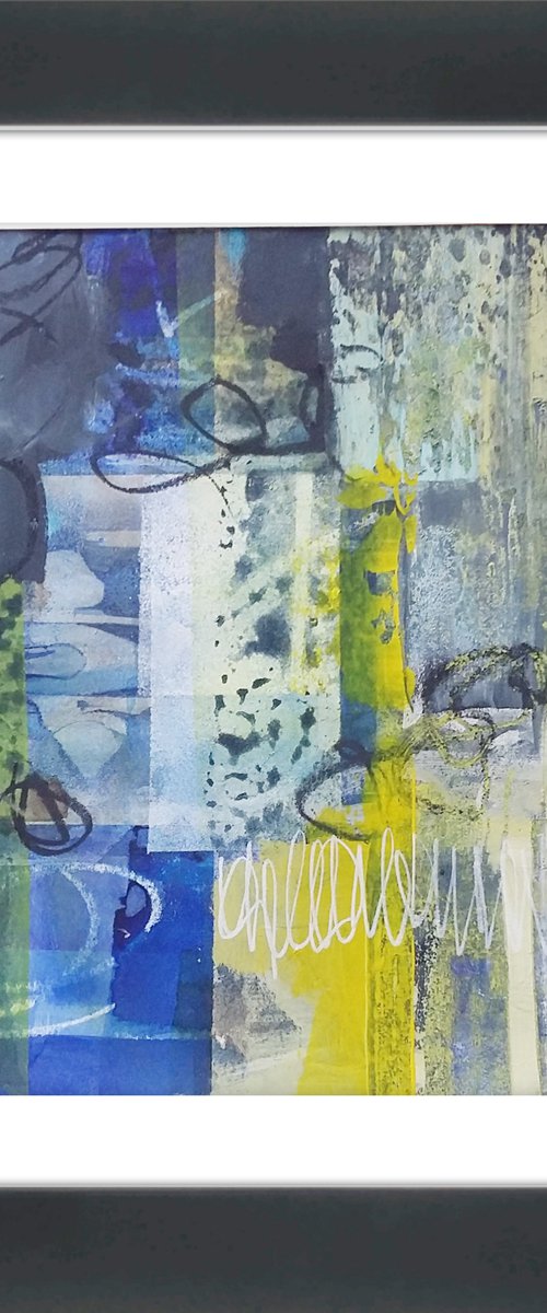 Abstraction #23 - Framed and ready to hang - original abstract painting by Carolynne Coulson