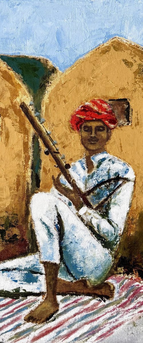 Folk singer of Rajasthan by Uma  Krishnamoorthy