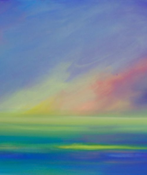 Sunset over calm waters by Emma Sian Pritchard