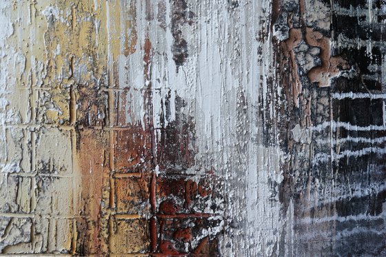 TUNDRA - ABSTRACT ACRYLIC PAINTING TEXTURED * TRIPTYCH