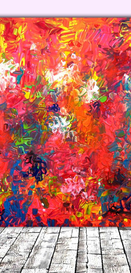 Gypsy - XL Large Modern Abstract Big Painting, FREE SHIPPING - Ready to Hang, Office, Hotel and Restaurant Wall Decoration by Soos Tiberiu