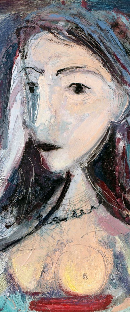the portrait of Nusch Éluard (inspired by Picasso) by Catalin Ilinca